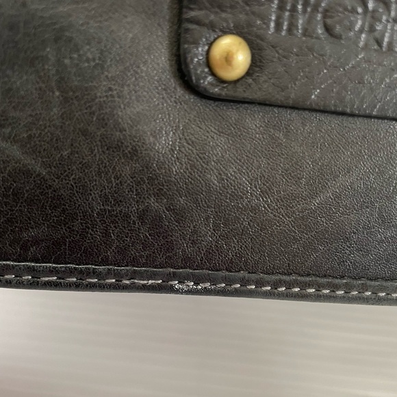 Avorio Nero Black Leather Shoulder bag Made in Italy Red Lining - Picture 3 of 15